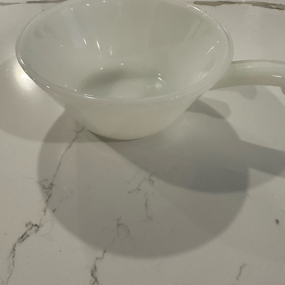 Fire King Milk Glass Bowl With  Handle - Picture 3 of 8